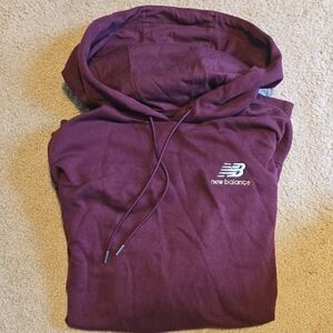 New Balance Burgundy Pullover Hoodie